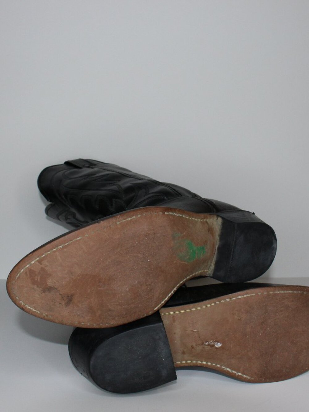 Laredo Black Leather Cowboy Boots (US 9.5 EE) - Picture 11 of 12